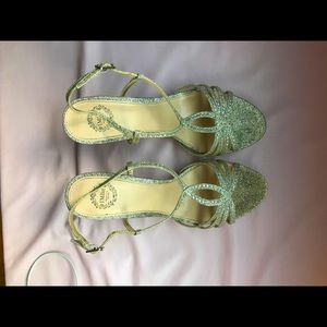 L. Miller Gold High Heels